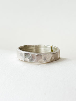 Textured Ring | Silver | Size Q | 3.71g