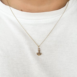Anchor Pendant | 9ct Gold | 1cm x 1.5cm | 0.98g (2.09g with Chain)