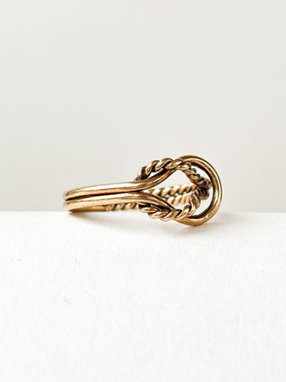 Two Intertwined Knot Ring | 9ct Gold | Size K | 1.88g