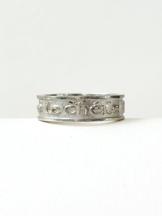Gaeilge Two Hearts Together Ring | 925 Silver | Size K | 4.66g