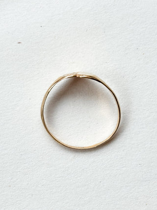 Heart Signet Engraved Ring | 9ct Gold | Size N | 0.83g