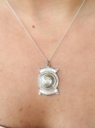 Harp Pendant | Cable Link Chain | 925 Silver | 18–20-Inch | 8.00g