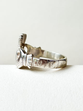 Silver Claddagh Ring | 925 Silver | Size P | 4.64g