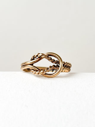 Two Intertwined Knot Ring | 9ct Gold | Size K | 1.88g
