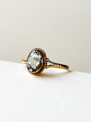 Aquamarine Solitaire Ring | 9ct Gold | Size L | 1.67g