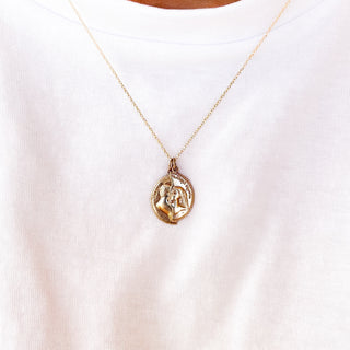 Always Together whilst apart Pendant | 9ct Gold | 18-Inch Fine Cable Link Chain | 3.2g