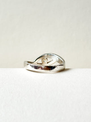 Eye CZ Ring | 925 Silver | Size M | 2.16g