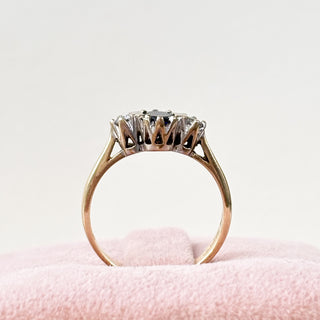 Synthetic Blue Sapphire and CZ | 9ct Gold | Size O | 2.46g