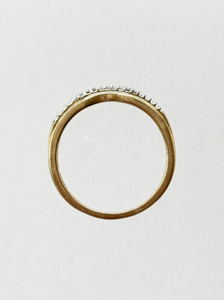 Chevron Diamond Ring | 9ct Gold | Size O | 1.55g