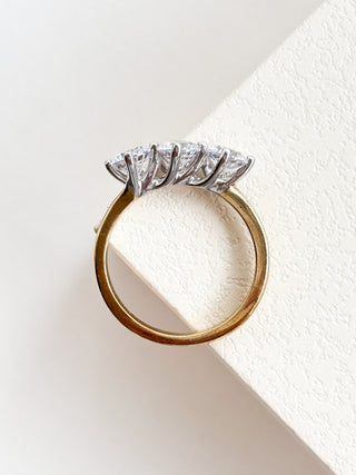 CZ Trilogy Ring | 9ct Gold | Size M | 2.79g