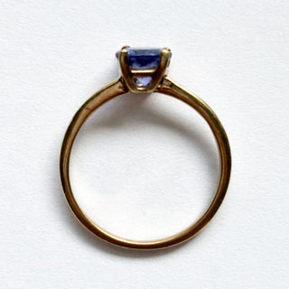 Solitaire Ring | 9ct Gold | Purple Stone | 1.7g | Size N
