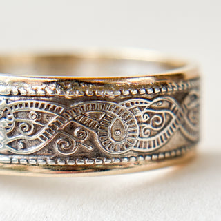 Ardagh Chalice Ring | Silver & 9ct Gold | Size T½ | 5.8g