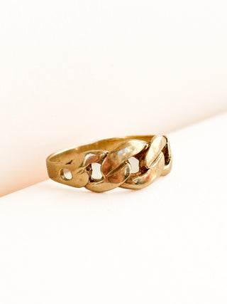 Curb Link Ring | 9ct Gold | Size N½ | 2.21g