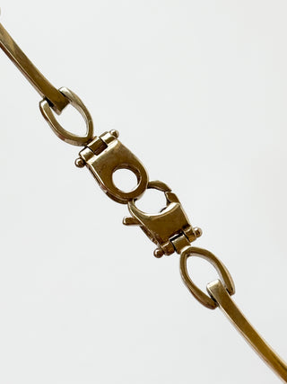 Solid Horse Bit Chain Necklace | 9ct Gold | 16-Inch | 16.64g