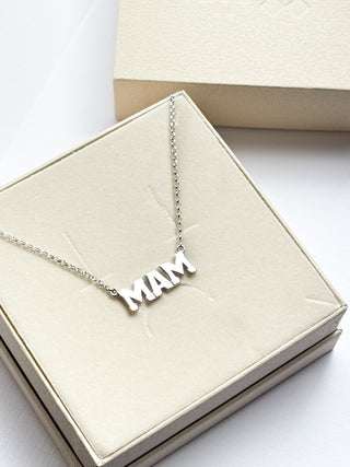 Our Mam Necklace | Silver | 18.5in | 3.73g