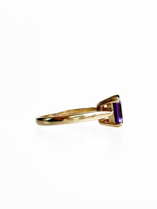 Amethyst & Emerald Ring | 9ct Gold | Size L | 3.00g