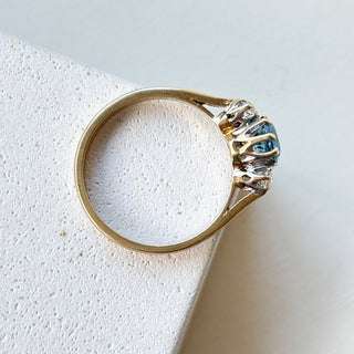 Synthetic Spinel and CZ | 9ct Gold | Size N½ | 2.16g