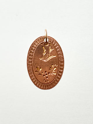Swallow Pendant | 9ct Rose Gold | 18-Inch Diamond Anchor Chain | 0.97g