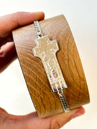 Celtic Cross Bracelet | Sterling Silver | 10.73g