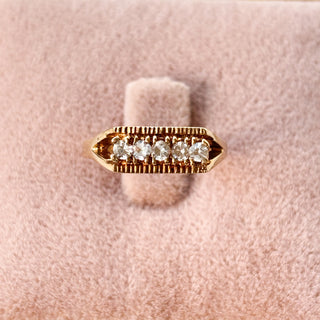 Razor Signet CZ | 9ct Gold | Size Q | 2.77g