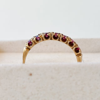 7 Stone Antique Style Setting | 9ct Gold | 2.14g | Size N