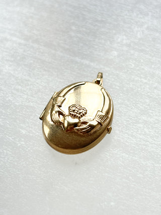 Claddagh Locket | Diamond Anchor Chain | 9ct Gold | 18–20-Inch | 2.05g