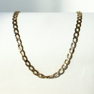 Curb link chain choker | 9ct Gold | 15.16in | 6.28g