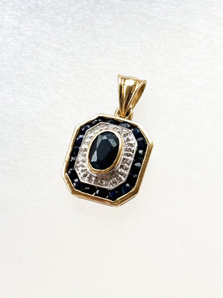 Sapphire & Diamond Pendant | 9ct Gold | 1.97g