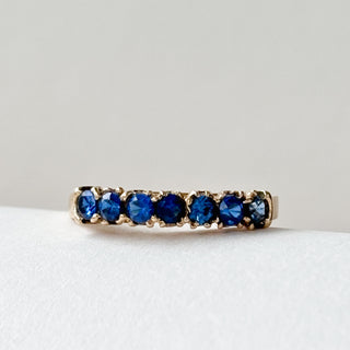 No 23 | Syn Blue Spinel Eternity Ring | 14ct Gold | Size N | 2.2g |