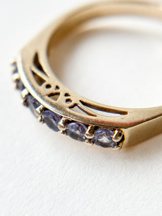Tanzanite Eternity Ring | 9ct Gold | Size P½ | 2.53g plus resize