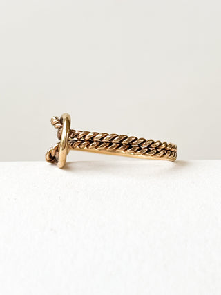 Two Intertwined Knot Ring | 9ct Gold | Size K | 1.88g