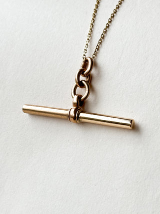 Solid T-Bar Pendant with Three Links | 9ct Gold | 4.89g | 40mm x 20mm