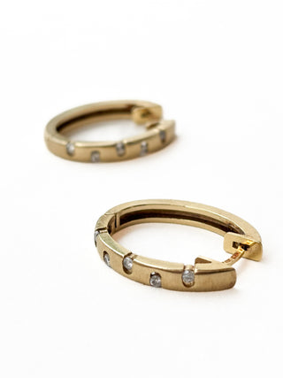 Diamond Hoop Earrings | 9ct Gold | 5.50g