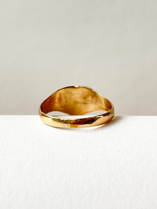 Signet Starburst Ring | 9ct Gold | Size L | 1.47g