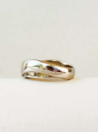 Curved CZ Ring | 925 Silver | Size L½ | 5.10g