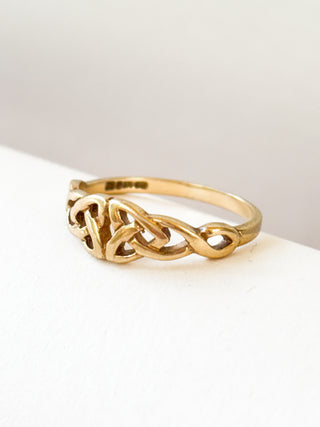 Trinity Intricate Band Ring | 9ct Gold | Size Q | 2.07g