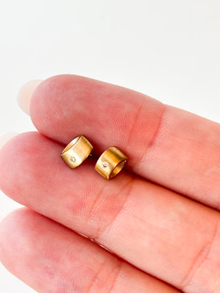 Gold Diamond Stud Earrings | 9ct Gold | 0.78g