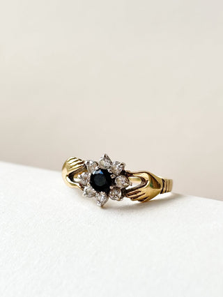 Sapphire and Cz Fede Cluster | 9ct | 1.6g | L1/2
