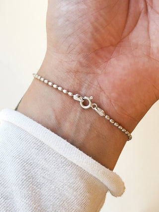 Oval Seed Bracelet | Sterling Silver | 2.06g | 7.5 inches