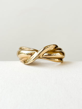 Ribbed Band Ring | 9ct Gold | Size P | 4.40g