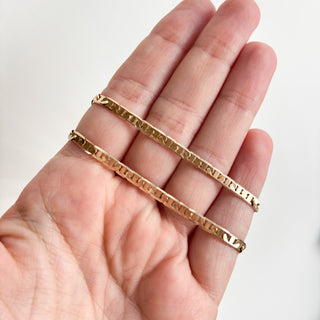 Flat marina Chain | 4mm 9ct Gold | 21.5in | 12.26g