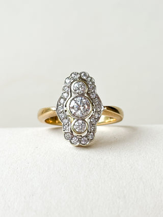 Art Deco Style CZ Ring | 9ct Gold | Size O | 5.30g