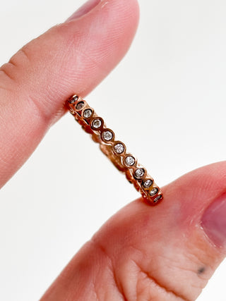 Diamond Bezel Ring | 9ct Gold | Size P | 1.80g