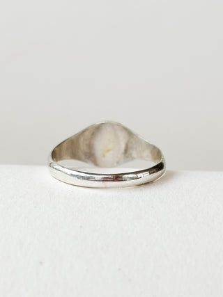 Oval Signet Ring Engraved  | 925 Silver | Size N | 1.33g