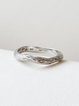 Textured Band Ring | 925 Silver | Size Q | 2.40g