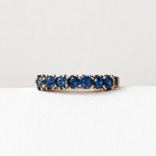 No 23 | Syn Blue Spinel Eternity Ring | 14ct Gold | Size N | 2.2g |