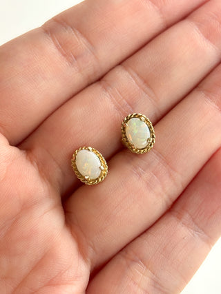 Opal Earrings | 9ct Gold | 1.35g