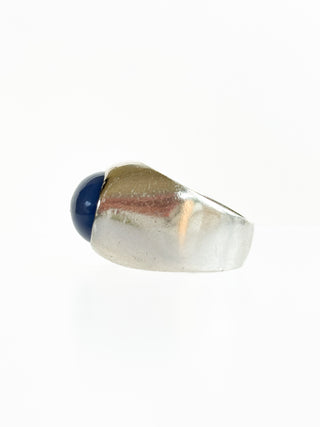 Lilac Chalcedony Ring | Silver | Size J | 8.11g