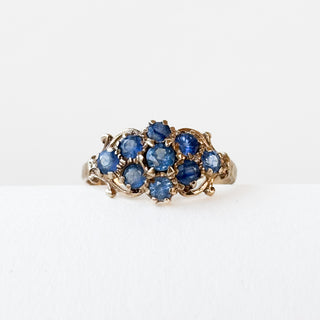 Sapphire Cluster | 9ct Gold | Size M½ | 1.77g