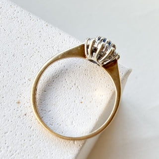 Ceylon Blue Sapphire (Natural) and Diamond | 9ct Gold | Size N | 2.34g